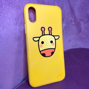 iPhone X/XS Cute Giraffe Yellow Case